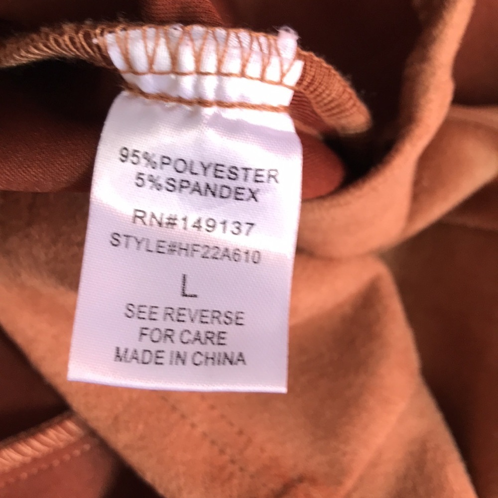 Hyfve terracotta velvety suede like bodycon sleeveless mini dress size L - Picture 10 of 12